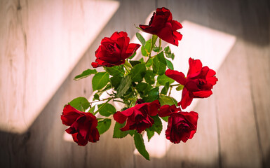 bouquet of red roses