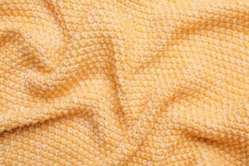 Texture of knitted fabric with folds