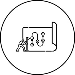 Strategy planning icon. vector graphics