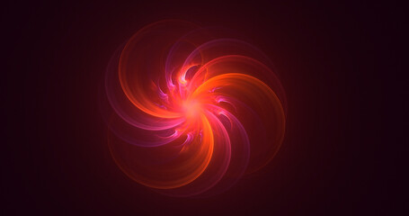 3D rendering abstract multicolor fractal light background