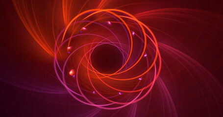 3D rendering abstract round light background
