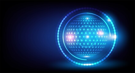 Global network connection concept. Big data visualization. Social network communication in the global computer networks. Internet technology. Vector illustration