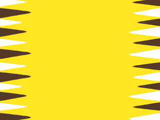 かわいいトラ柄のフレーム／手書きイラスト