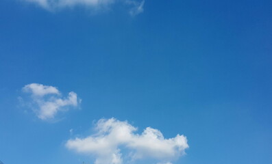 White cloud and clear blue sky.