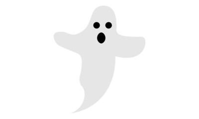 Vector illustration of Ghost on white background For print or use as poster, card, flyer or T Shirt