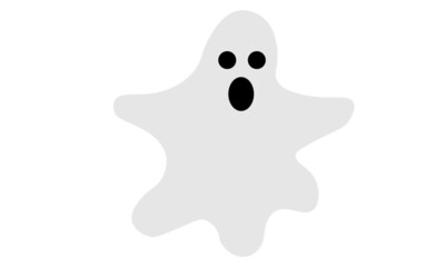 Vector illustration of Ghost on white background For print or use as poster, card, flyer or T Shirt
