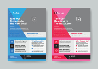 New professional and creative business  flyer template design.
