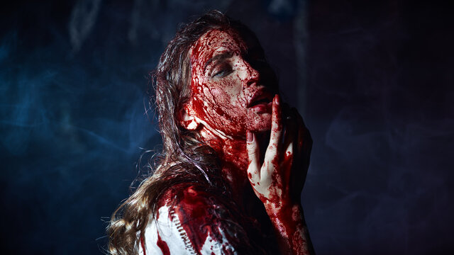woman in blood