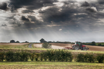 tractor in field