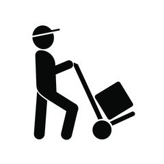 dolly icon on white background