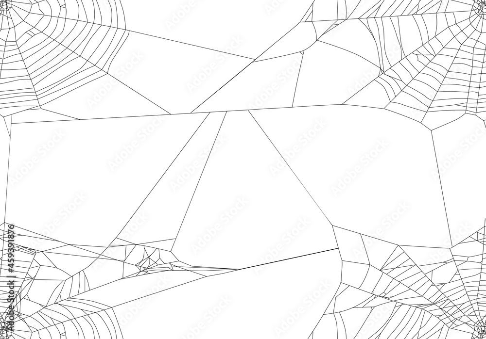 Canvas Prints isolated old black spider web background