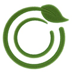 grünes Blatt Symbol aus Gras