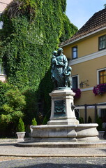 Obraz premium Statue in der Altstadt von Weimar, Thüringen