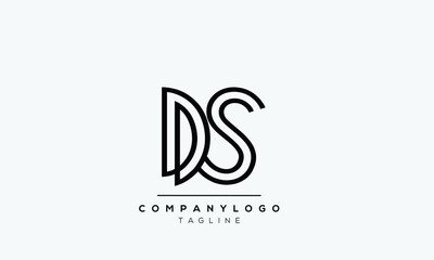 Obraz premium Abstract Letter Initial DS SD Vector Logo Design Template