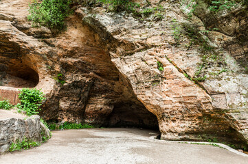 Gutmanis cave is an ancient landmark in Latvia