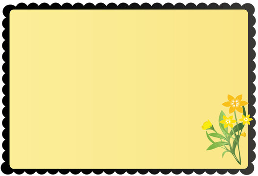 Scalloped Border With Yellow Background