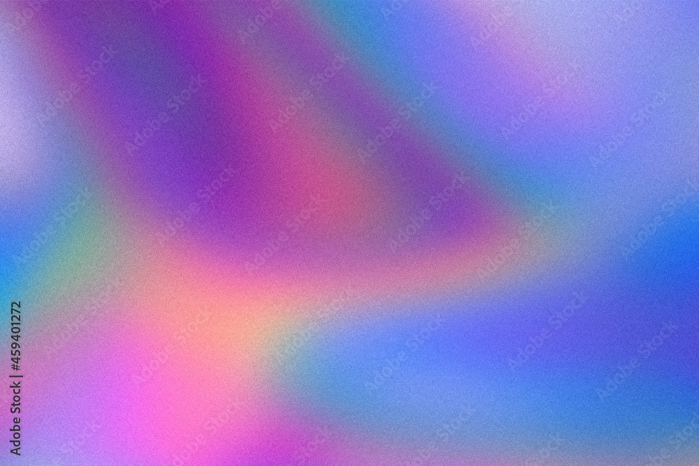 Aufkleber Abstract pastel holographic blurred grainy gradient background texture. Colorful digital grain soft noise effect pattern. Lo-fi multicolor vintage retro design.