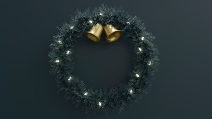Corona de navidad para puerta de entrada, practica 3D siguiendo la idea de Ksenia Starcova