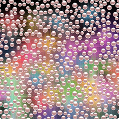 Pink white bubbles, spheres, design, abstract background with circles