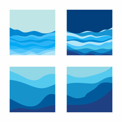 Abstract Water wave vector illustration design background