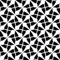  Seamless vector pattern in geometric ornamental style. Black ornament. 