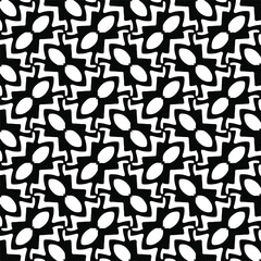  Seamless vector pattern in geometric ornamental style. Black ornament. 