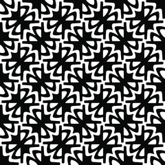  Seamless vector pattern in geometric ornamental style. Black ornament. 