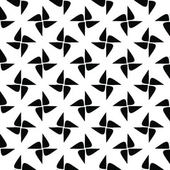  Seamless vector pattern in geometric ornamental style. Black ornament. 