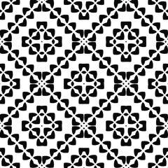  Seamless vector pattern in geometric ornamental style. Black ornament. 