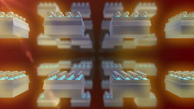 corona virus vaccine bottle particle loop animation