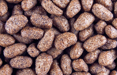 Chocolate rice close up macro