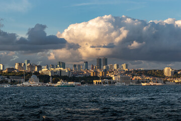 View of Istanbul with skyscrapers. Turkey