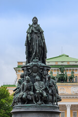 Monument to Catherine II near Alexandrinsky Theater - Saint-Petersburg Russia