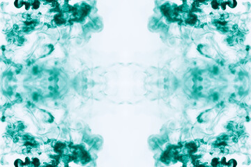 Background of paint in the water. Puffs of paint in water. The dissolution of the dye in water. Water pollution. Concept art creativity.