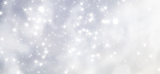 blue snowfall bokeh background, abstract snowflake background on blurred abstract blue