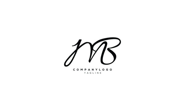 MB, BM, Abstract initial monogram letter alphabet logo design