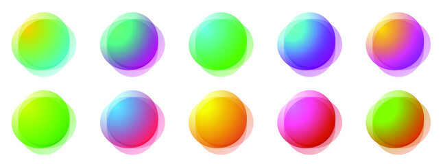 Colorful banners. Set of creative round banners. Vector illustration. Abstract background