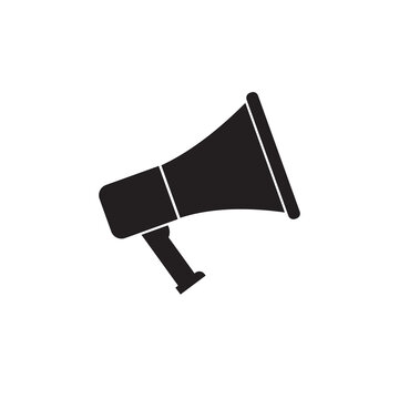 Megaphone sign icon, vector illustration. Flat design style