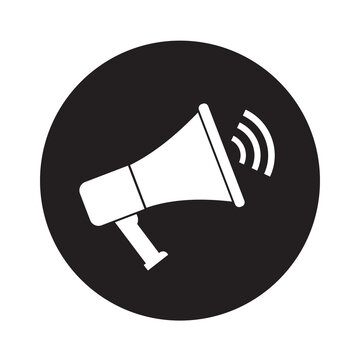Megaphone sign icon, vector illustration. Flat design style