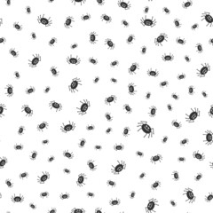 Halloween seamless pattern with spiders