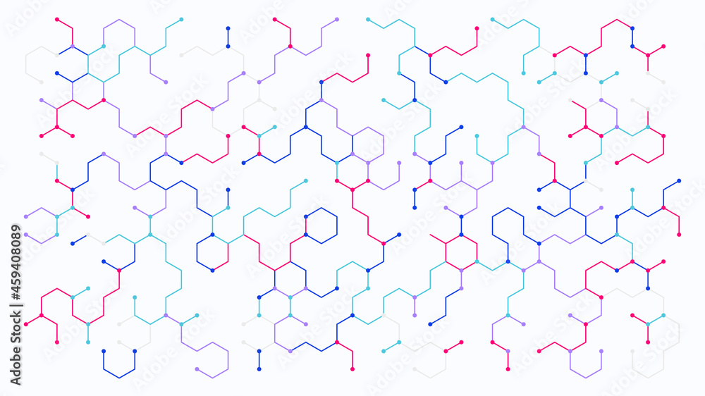 Poster geometric abstract hexagon pattern background