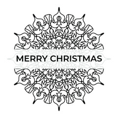 Merry Christmas with mandala