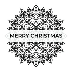 Merry Christmas with mandala