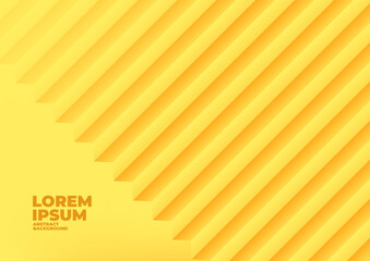 Yellow geometric wave abstract background.