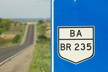 road sign in Bahia, Brazil