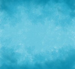 Fototapeta na wymiar Watercolor blue background for design on the theme of winter, sky. Soft texture of clouds or snow