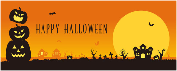 ハッピー　ハロウィン　背景　素材　