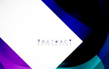 Minimal background. Abstract square shape with round corners created with wavy forms. Vector Illustration For Wallpaper, Banner, Background, Landing Page