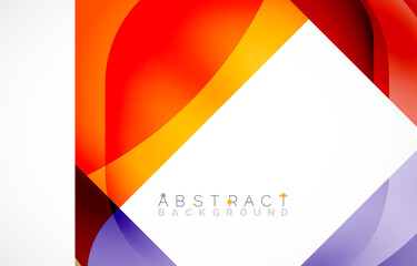 Minimal background. Abstract square shape with round corners created with wavy forms. Vector Illustration For Wallpaper, Banner, Background, Landing Page