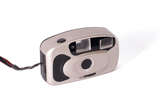 Russia, Penza - 17 Dec 2019: old simple film compact camera isolated